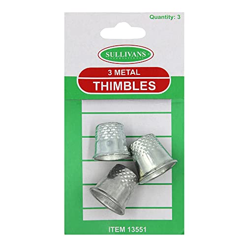 Sullivans Metal Thimbles 3 Pack