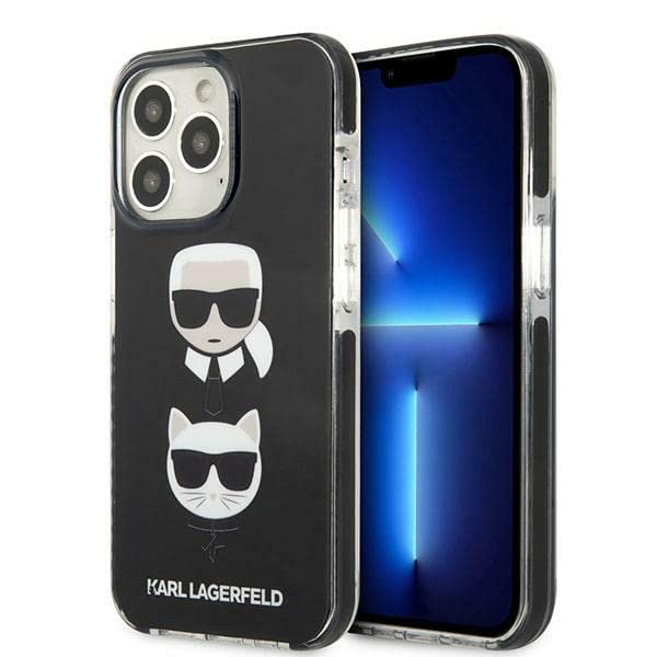 Karl Lagerfeld KLHCP13XTPE2TK Coque Rigide pour iPhone 13 Pro Max 6,7" Noir/Noir