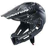 casco cratoni c-shot Fanale posteriore opzionale Cratoni C- Maniac, Casco Unisex-Adulto, Nero/Grigio Antracite Opaco, XL