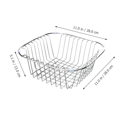Cesta de drenaje ventilada POPETPOP de acero inoxidable para secado rápido 3