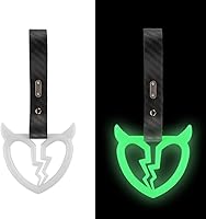 Vista 11 de Q1-TECH, JDM Tsurikawa Anillo japonés de metro, tren, autobús, mango de coche, cuerno de diablo, mango de corazón roto, correa de mano, anillos