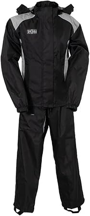First Mfg Co Womens Motorcycle Ripstop Rain Suit, Water Resistant, Breathable, Lightweight, Soft and Comfortable Rain Gear