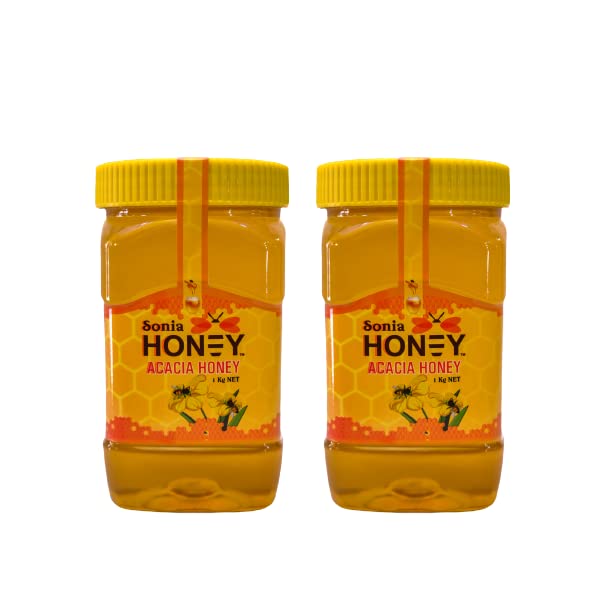 Sonia Honey Acacia Honey | Pure Honey | Thick, Rich & Unadulterated | Free From Sugar Syrup | No Artificial Colour/Pack of 2/1 Kg x 2 (B0C3M4Q19D) Amazon Price History, Amazon Price Tracker