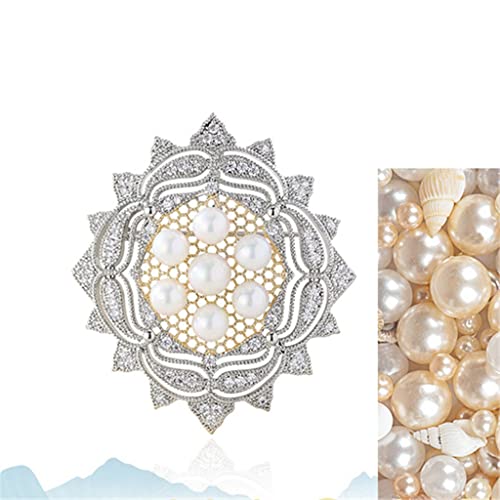 Broche perle anti-glare pour ajuster un décolleté de robe de costume