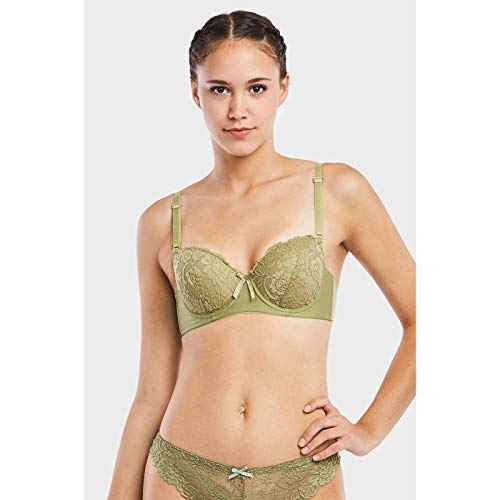 Mamia Women's Basic Lace/Plain Lace Bras (Pack Of 6)- Various Styles (Hannah, 36B) #TOP4
