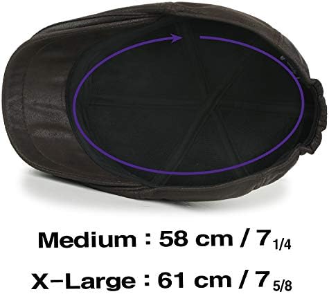 ililily Flat Cap Vintage Cabbie Hat Gatsby Ivy Irish Hunting Newsboy Stretch-fit