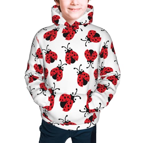 Ladybird Kid Hoodies Boys Sweatshirts Girls Pullover with Pocket3