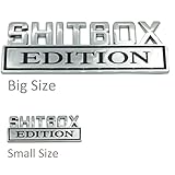 2 Pack SH*TBOX Edition Emblem 3D Fender Badge Decal Car Truck Replacement for F150 F250 F350 Chevy...