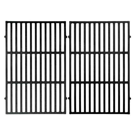 BBQ-Toro Gusseisen Grillrost (2 Stück) | Gussrost, Ersatzrost, Grillgitter Set | Grillzubehör, Ersatzteil, 2 Stück Grillaufsatz | Zubehör für BBQ, Gasgrill, Holzkohlegrill und mehr (30 x 44,5 cm)