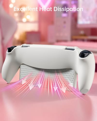 Image of UYIYE Case for PlayStation Portal Remote Player, Soft Rubber Protective Cover Compatible with PS Portal, Thin Fit Shockproof Scratch Resistant Case with Heat Dissipation & Precise 1:1 Fit,White