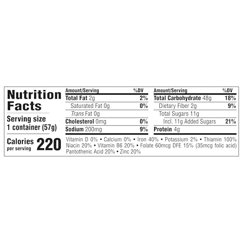 Honey Bunches of Oats Post Roasted, Portable Cereal Cups To Go, Whole Grain, Low Fat Breakfast Cereal, 2.1 Ounce (Pack 12) Cups