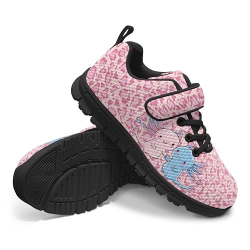 Pink Sneakers for Girls Athletic Sport Lace-Up Kids Tennis Shoes2