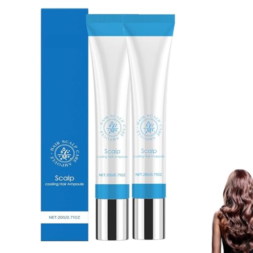 Yfjyxen Ampolla Refrescante For El Cuero Cabelludo, Esencia Capilar En Bolita, Ampolla For El Cuidado del Cuero Cabelludo, Suero Capilar For La Caída del Cabello, Suero Capilar Refrescante(2PCS)