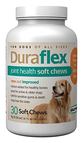 Duraflex Joint Health Soft Chews, 30 Chews, Glucosamine and Vitamin E Supplements for Dogs of All Sizes