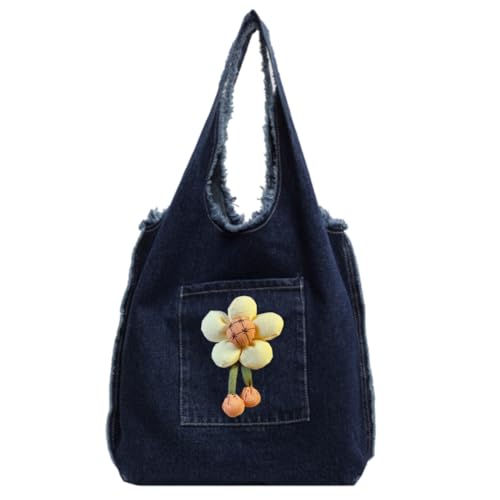 Image of Farm4Far Women Denim Bow-tie Tote Shoulder Sling Hand Bags