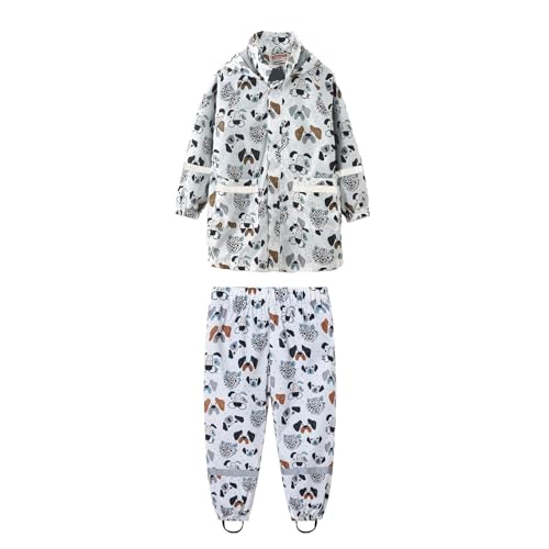 Chubasquero para niños al aire libre conjunto de chaqueta y pantalón estampado mariposa