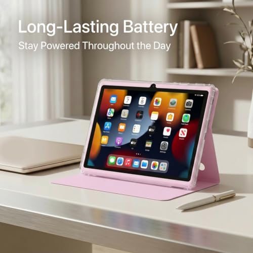 Image of Tablet 7 Inch Andriod with Protective Case, RAM 8GB(3+5Expand) ROM 32GB 1TB Expand, IPS 1024 * 600 Bluetooth, WiFi, GMS, Widevine L1,YouTube, Netfilx (Pink)