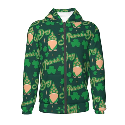 St Patrick's Day9 Kid Hoodies Boys Zip Up Sweatshirts Girls Pullover with Pocket2