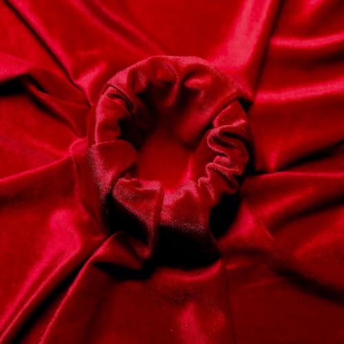 Image of Amazon Brand - Umi 2 Mtr Multi Purpose Velvet Fabric Cloth for Decoration, Trousseau Packing, Party Hall, Bouquet, Gift Packing, Decor, Pooja Room (2 Mtr, Red), Solid