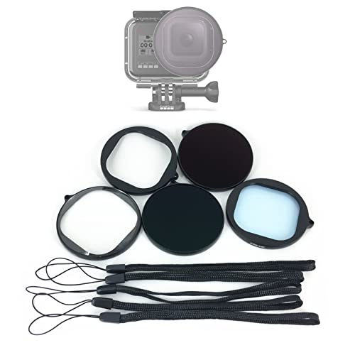Lens Protect Filter Glas Night Macro Lens Filter Kit voor Originele Waterdichte Behuizing Case van Hero8 Zwarte Sport… - Afbeelding 7