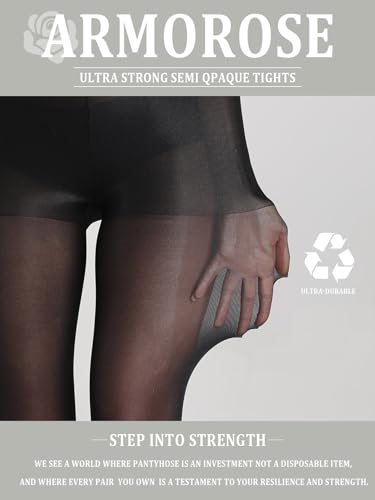 Indestructible Backseam Tights for Women, 40D Semi Sheer Control Top Pantyhose with Reinforced Toes Under Dress4