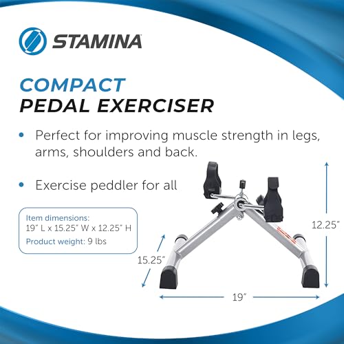 Image of Stamina InStride Cycle XL - Folding Cycle Pedal Exerciser - Fitness Bike with Smart Workout App for Seated Exercise - Foldable Exercise Bike for Home Workout | fitness bike with Smart Workout App for Seated Exercise; Foldable Exercise Bike for home workouts