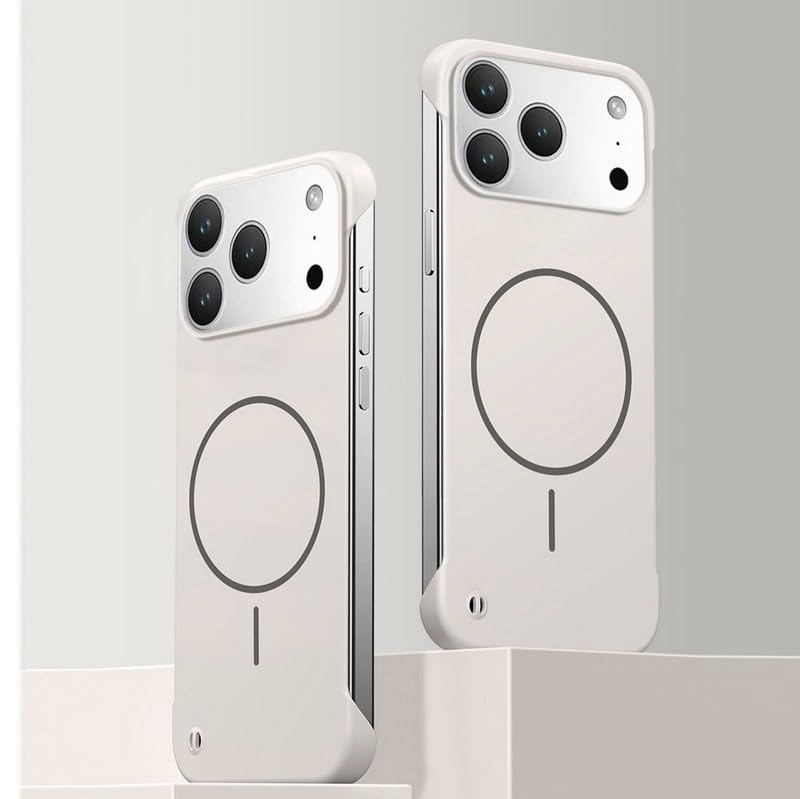 Coque iPhone 14 Pro fine rigide ultra légère avec dos noir magnétique sans cadre