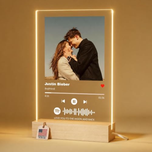 Spotify Glas personalisiert mit Foto LED, Personalisierte Fotogeschenke – Ansicht 1