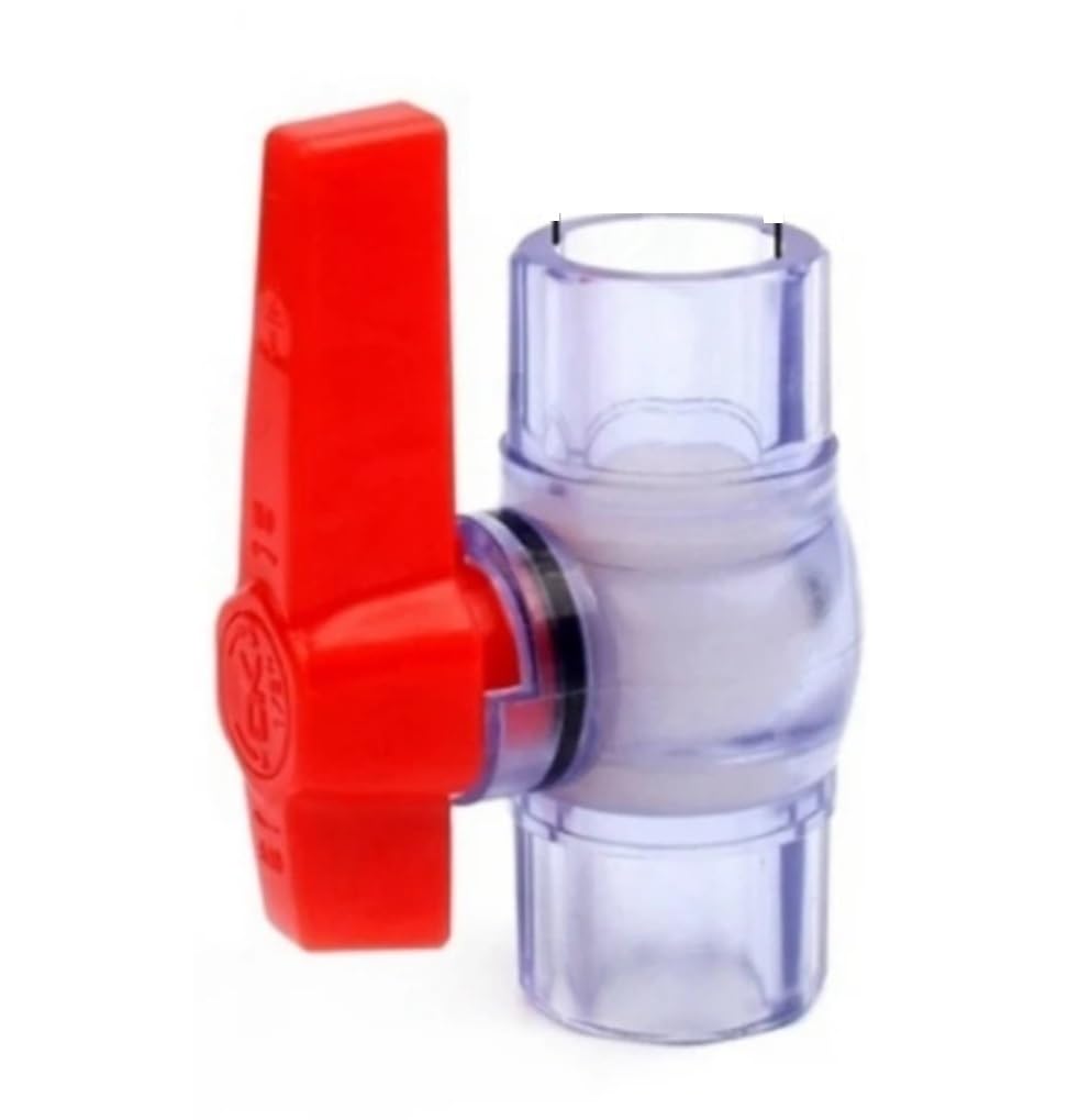 XIANGGUA 20~63mm Transparent UPVC Pipe Connectors Garden Irrigation Tube Joints Aquarium Fish Tank Drainage Pipe Fittings Valve(Light yellow,32mm)