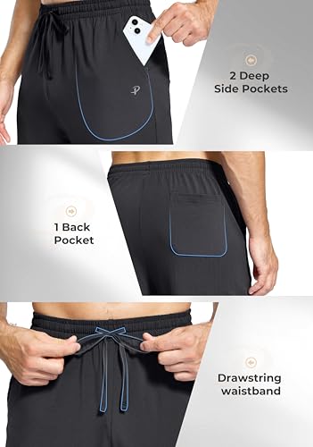 Pudolla Men's Tall Sweatpants 32"/34"/36" Long Inseam Cotton Yoga Pants Athletic Lounge Casual Pants for Men with Pockets 5