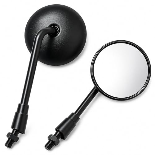 Image of Rear View Touring Black Mirror Compatible With RE Bikes (2021 To 2026)