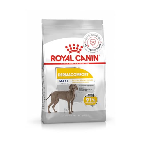 Image of Royal Canin Derma Comfort Maxi Adult Dog Food, 3 Kg, with Reduced Allergen Formula, Helpful for Dogs Prone to Skin Irritation & Itching, Proven Results in 2 Months