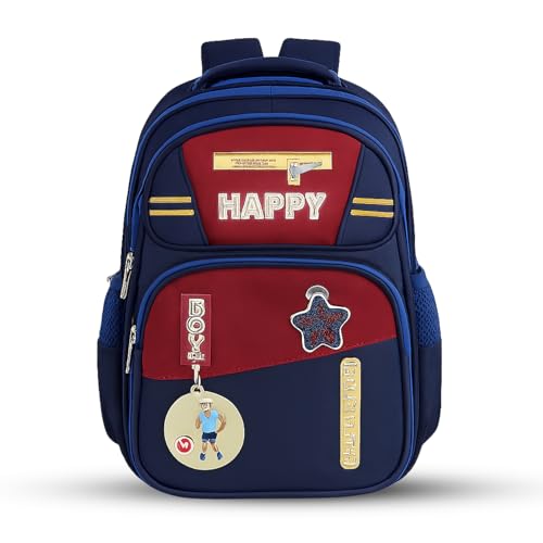 Image of School Bag for Kids Boys & Girls 5-10 Years - Cute Cartoon Dinosaur Backpack Large Capacity Waterproof School Bag with Bottle Pocket Multi-Compartment Lightweight Bag for Nursery & Primary