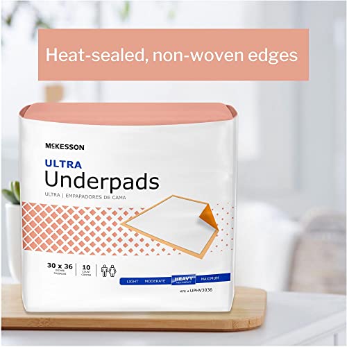 Mckesson Ultra Underpads, Incontinence, Heavy Absorbency, 30 In X 36 In, 100 Count #TOP3