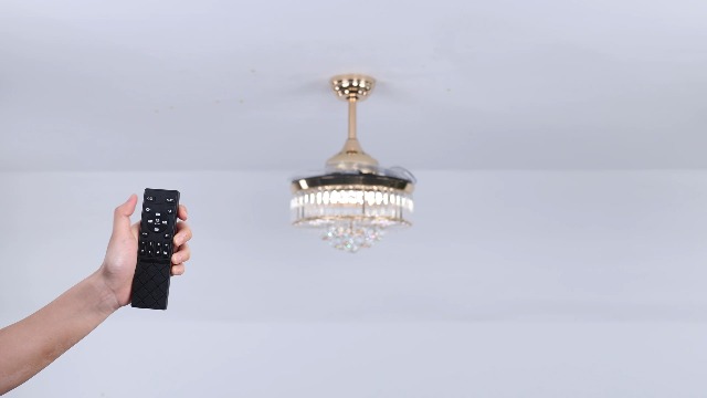 36'' Fandelier Ceiling Fans with Light, Chandelier Gold Ceiling