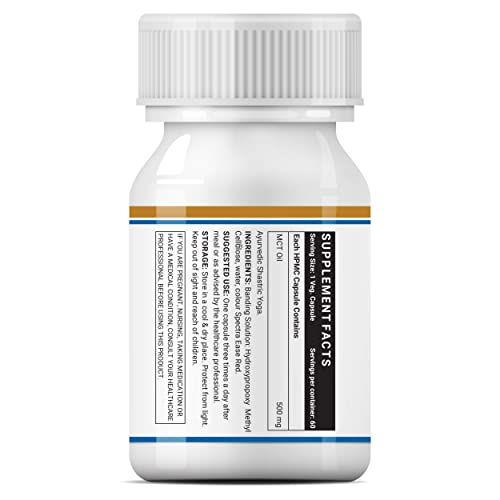 INLIFE Pure MCT Oil C8 C10 Keto Diet Friendly Advanced Products, Weight & Fat Management Food Supplement, 500mg - 60 Vegetarian Capsules (Pack of 2)