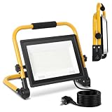 Fogmiea 1 faretto LED da cantiere, 100 W, 8000 lm, IP66, cavo da 3 m, luce