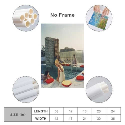 Generic 2MBY9KJJWTN6 Penthouse Pool Slim Aarons Canvas Art Poster Picture Modern Office Family Bedroom Decorative Posters Gift Wall Decor Painting Posters 08X12Inch thumb #1