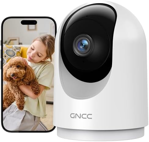 GNCC Camara Vigilancia WiFi Interior 355° PTZ 2K Cámara Vigilanci...