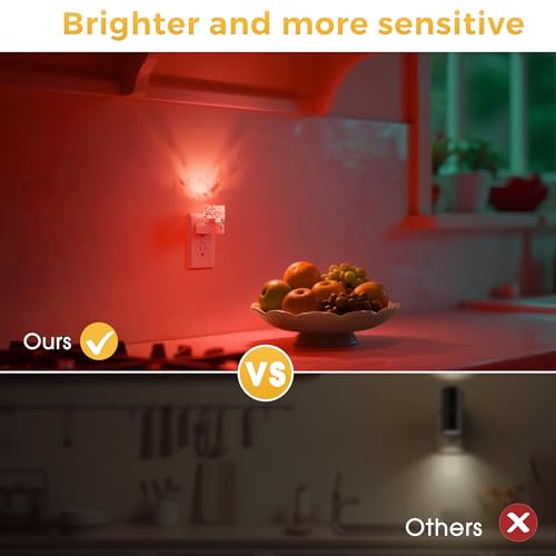 Image of L LOHAS LED Night Light, Night Lights Plug into Wall, Color Changing Nightlight RGB with Dusk to Dawn Sensor, for Halloween, Christmas, Holiday, Hallway Bedroom Kids Room, 2 Pack
