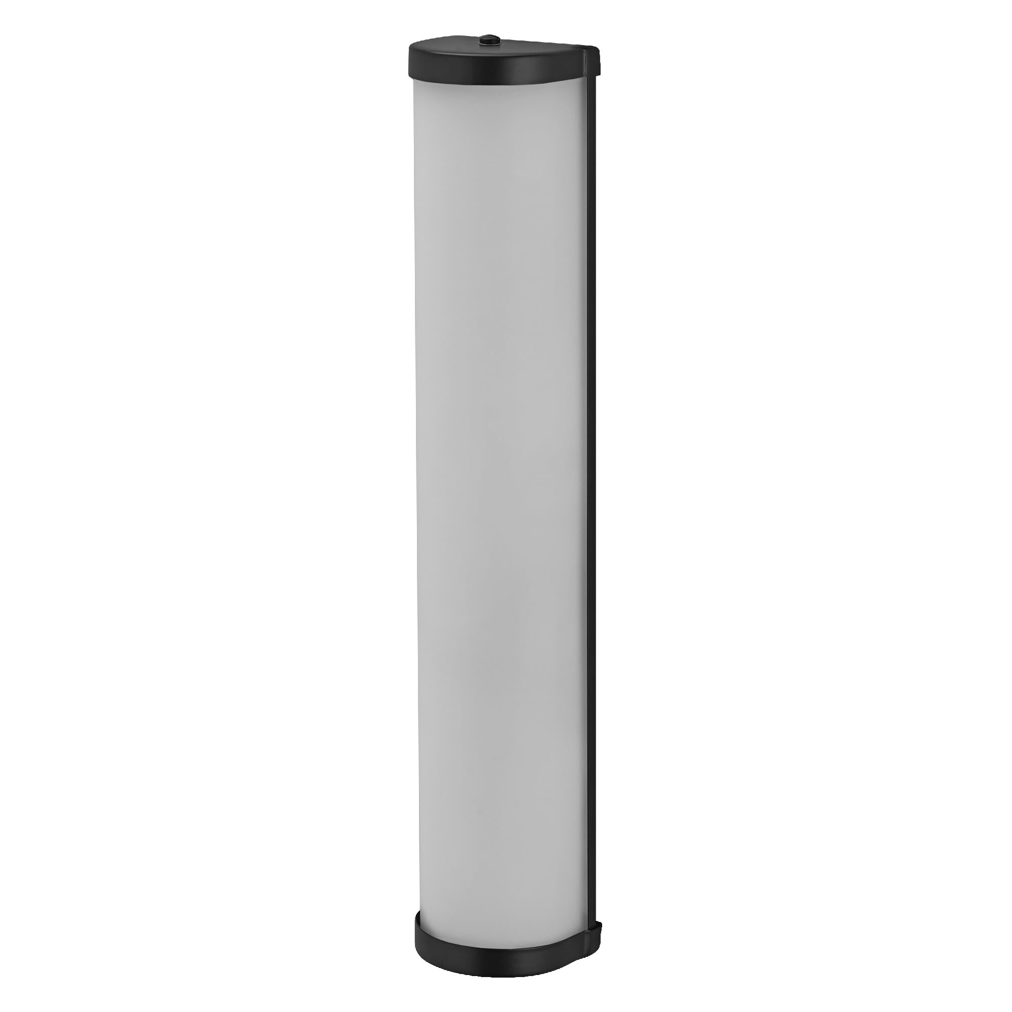 LEDVANCE Badezimmerleuchte für die Wand in Zylinderform mit 450mm Durchmesser, schwarz, E14-Sockel (kein Leuchtmittel dabei), IP44-Schutz, klassisch-modisches Design