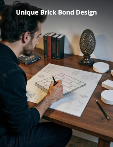 Image of Acoustic Wall Panels, Brick Pattern Peel and Stick Sound Absorbing Panel for Ceiling, Door, Pared, 18 Pack 12 inchx12 inchx0.4 inch, Black Decorative Self Adhesive Wall Tiles for Recording Studio, Room