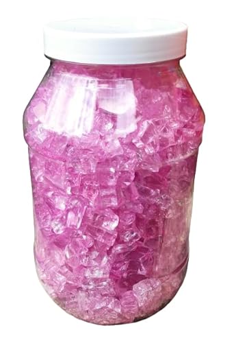 Glaswürfel, 1, 5 kg, für Gasfeuer, Elektrokamin/ Feuerstelle/ Ethanolbrenner, Pink Funkelndes Glas