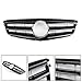 Artudatech Auto Kühlergrill Black Front Stoßstange Kühlergrill Passend für Benz C Class W204 W/Emblem C300 C350 2008-2014