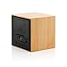 Digital Alarm Clock, Brighter Display Wooden Alarm Clocks, LED Clock For Bedroom, Small Digital clock with USB LED and Charger, Square Shape With Compatible Size Suitable For Bedrooms, Office-Bamboo