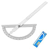 1 Stück Winkelmesser Metall 0-180°, Winkelmesser aus Edelstahl, Edelstahl-Winkellehre, mit...