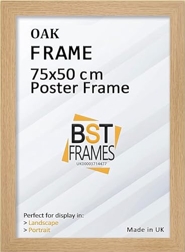 Oak 75cm x 50cm Poster Frame - Large Wall Picture Frame