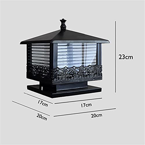 Lámpara de pilar IP65 impermeable estilo retro industrial para jardín y terraza con E27 3