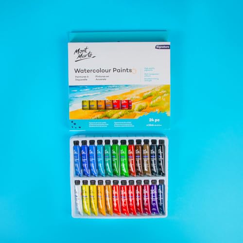 Image of Mont Marte Watercolour Paints 24pc x 12ml.