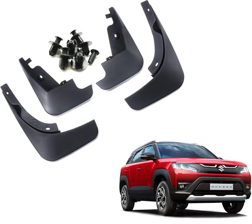 Image of WolkomHome Mud Flap Compatible with Brezza 2022 - Durable Splash Guards for Car Exterior Protection
